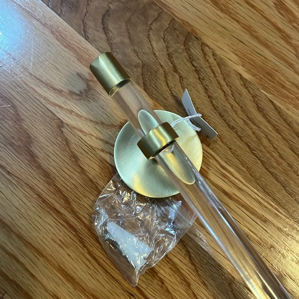 Anthropologie or Mikayla Lucite Towel Bar Size 18” NIB